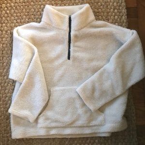 Cream sherpa polartec 1/4 zip fleece L